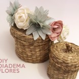 diy diadema flores