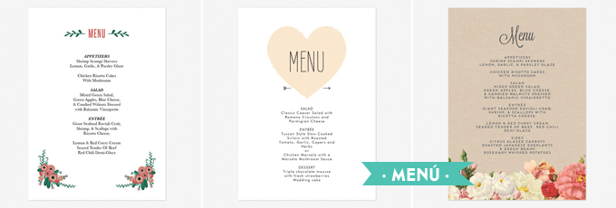 menu bodas - love vs design