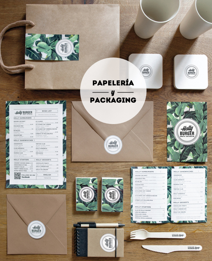 Holly Burger - papeleria y packaging