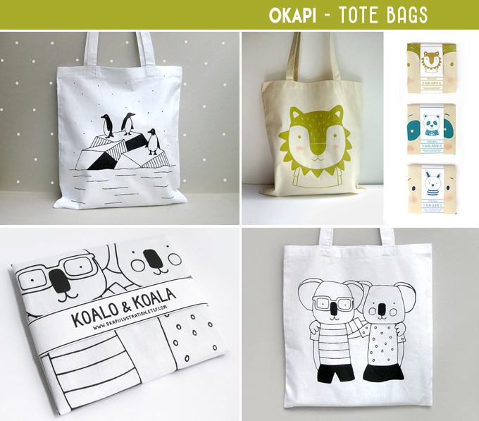 Okapi - tote bags