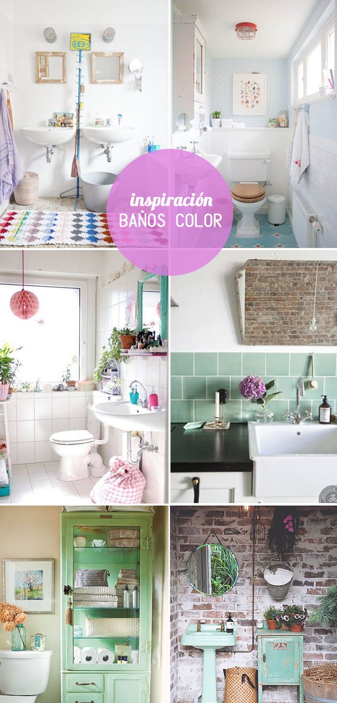 inspiración cuartos baño color