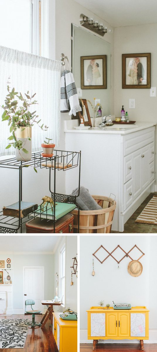 Una casa vintage en el campo con toques en amarillo